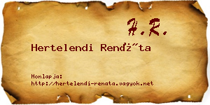 Hertelendi Renáta névjegykártya