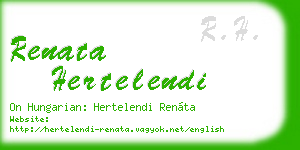 renata hertelendi business card