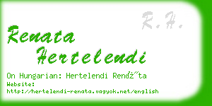 renata hertelendi business card